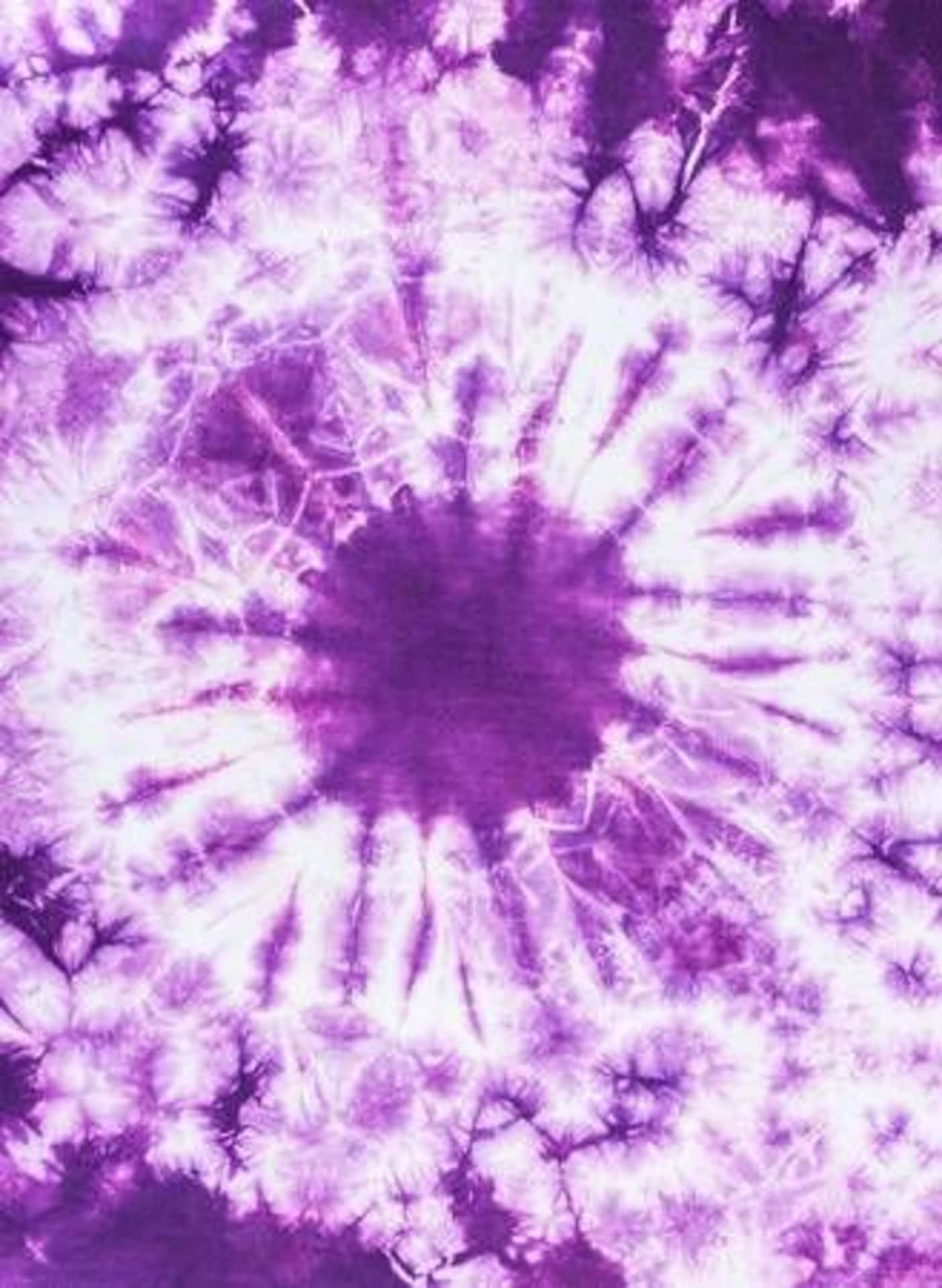 Purple Tie Dye Fabric With A White Flower Background