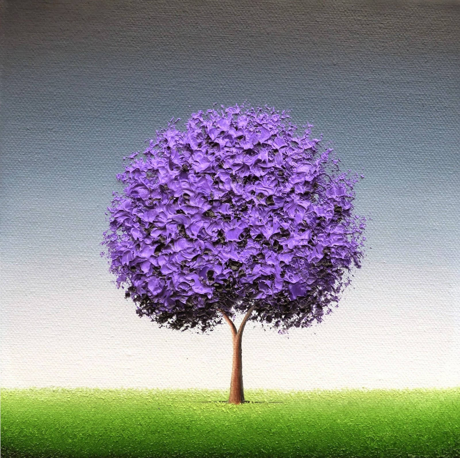 Purple Tree On Canvas Background
