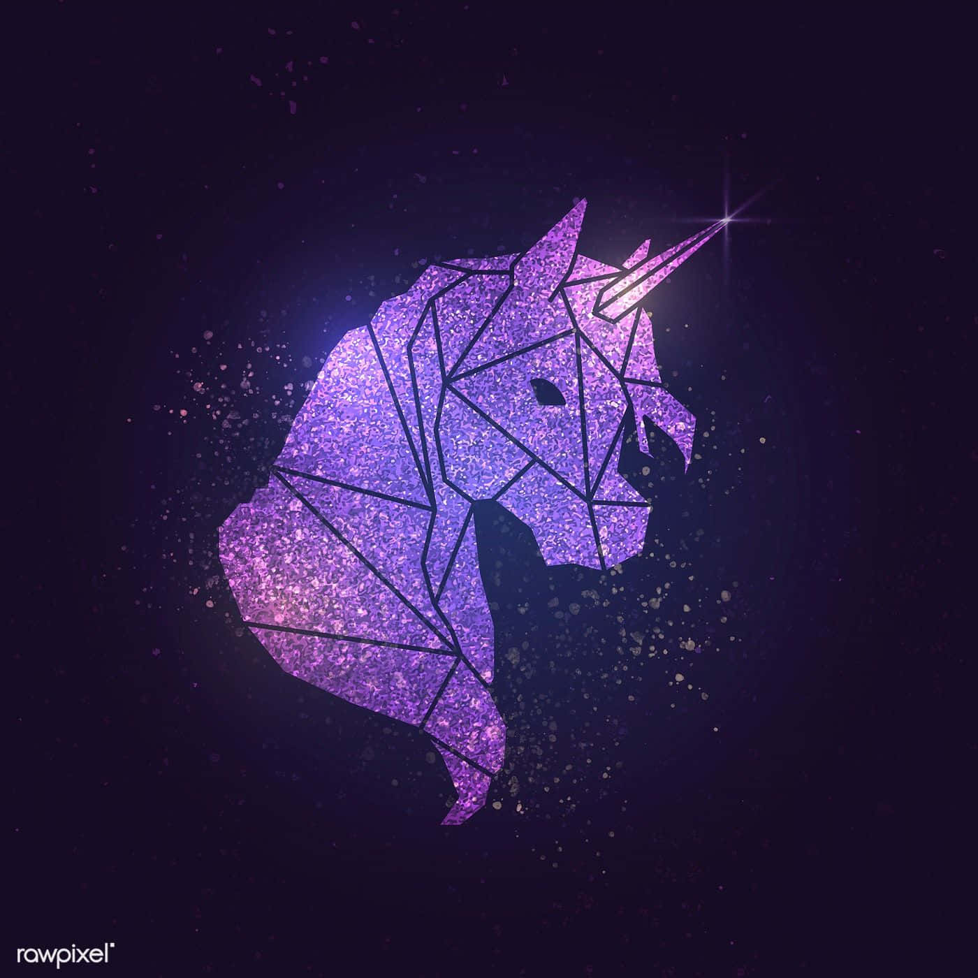 Purple Unicorn Aesthetic Background