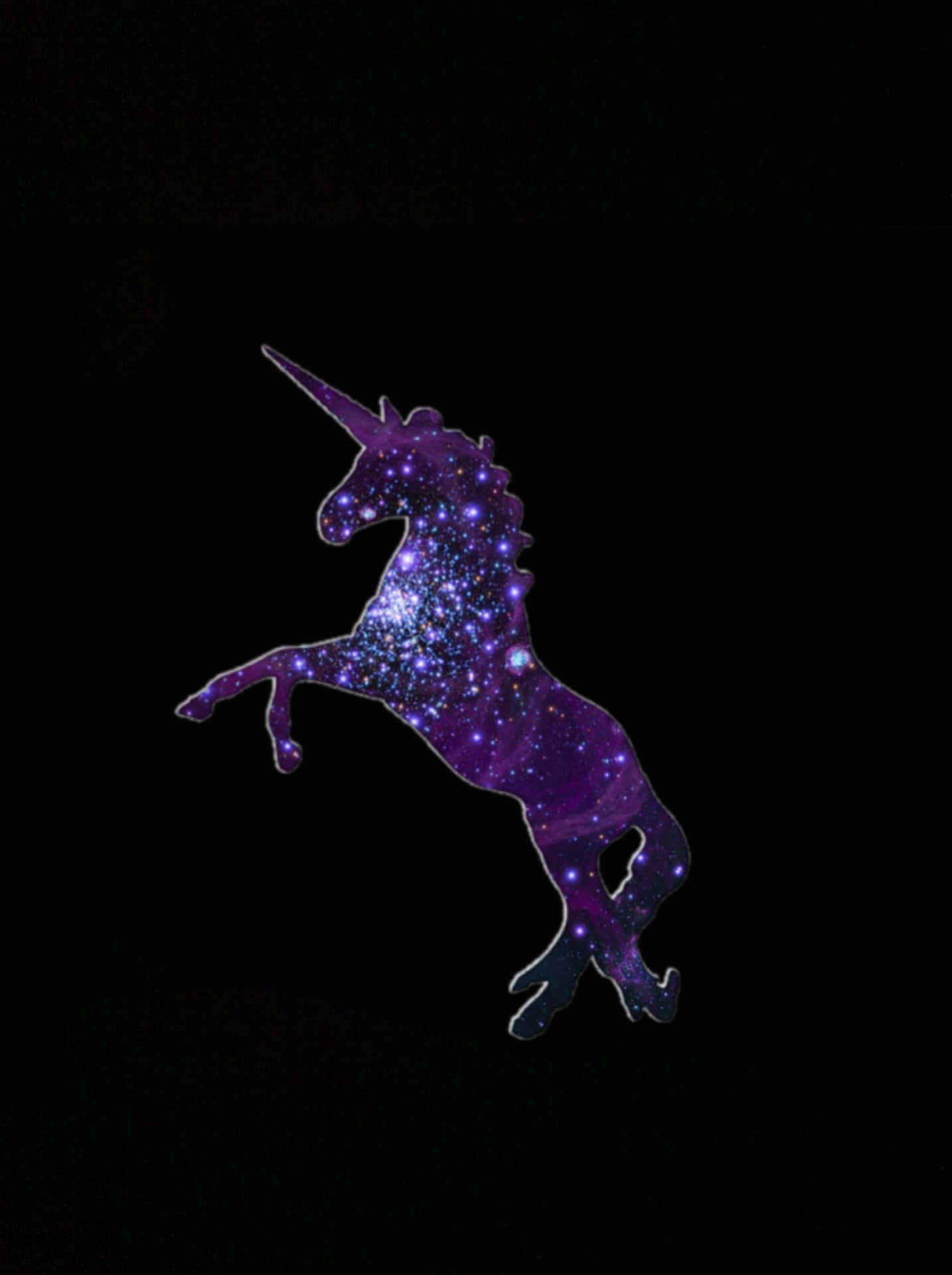 Purple Unicorn Jumping Dark