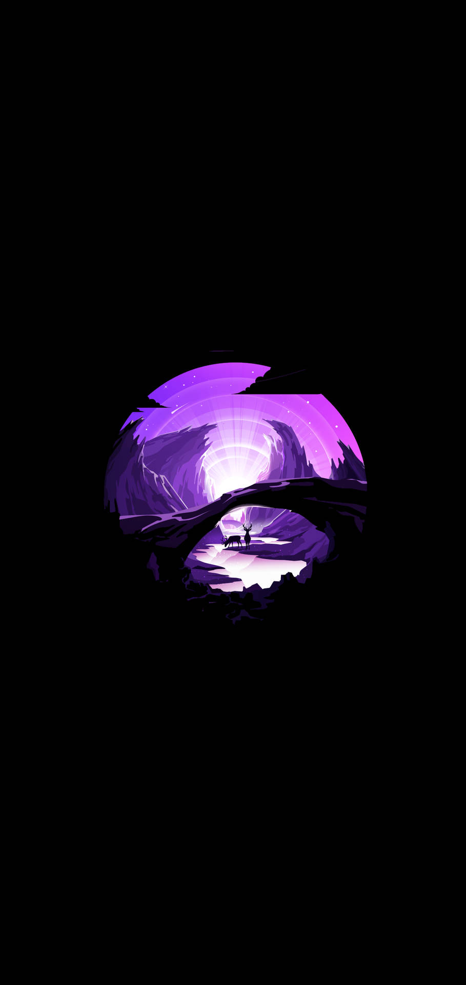Purple Valley Minimal Dark Iphone Background