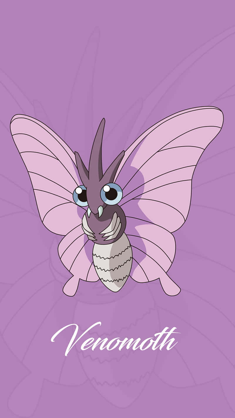 Purple Venomoth Phone Background