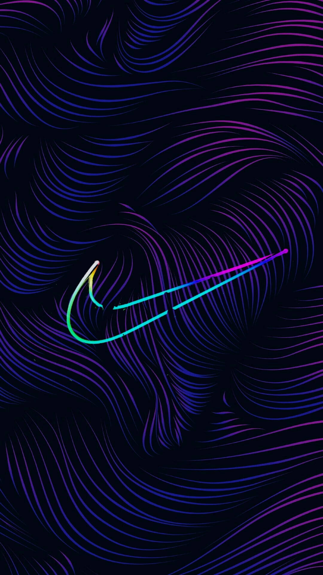 Purple Wave Lines Nike Iphone Background