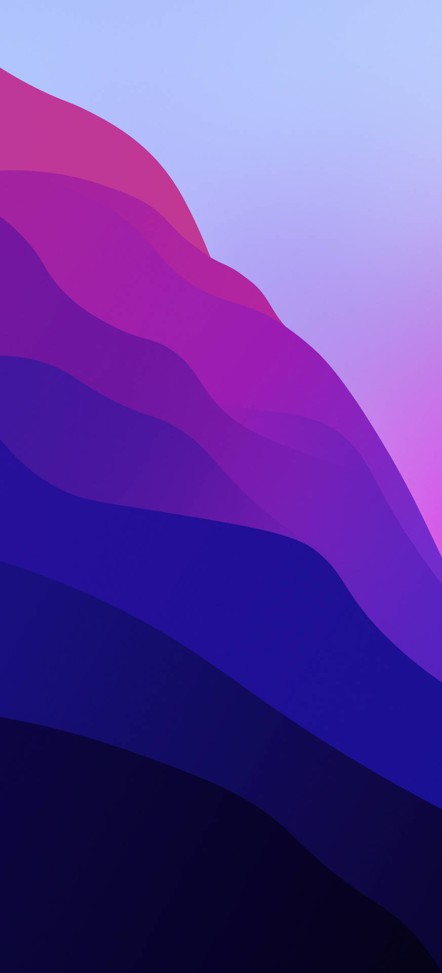 Purple Waves Art Macos Monterey Background
