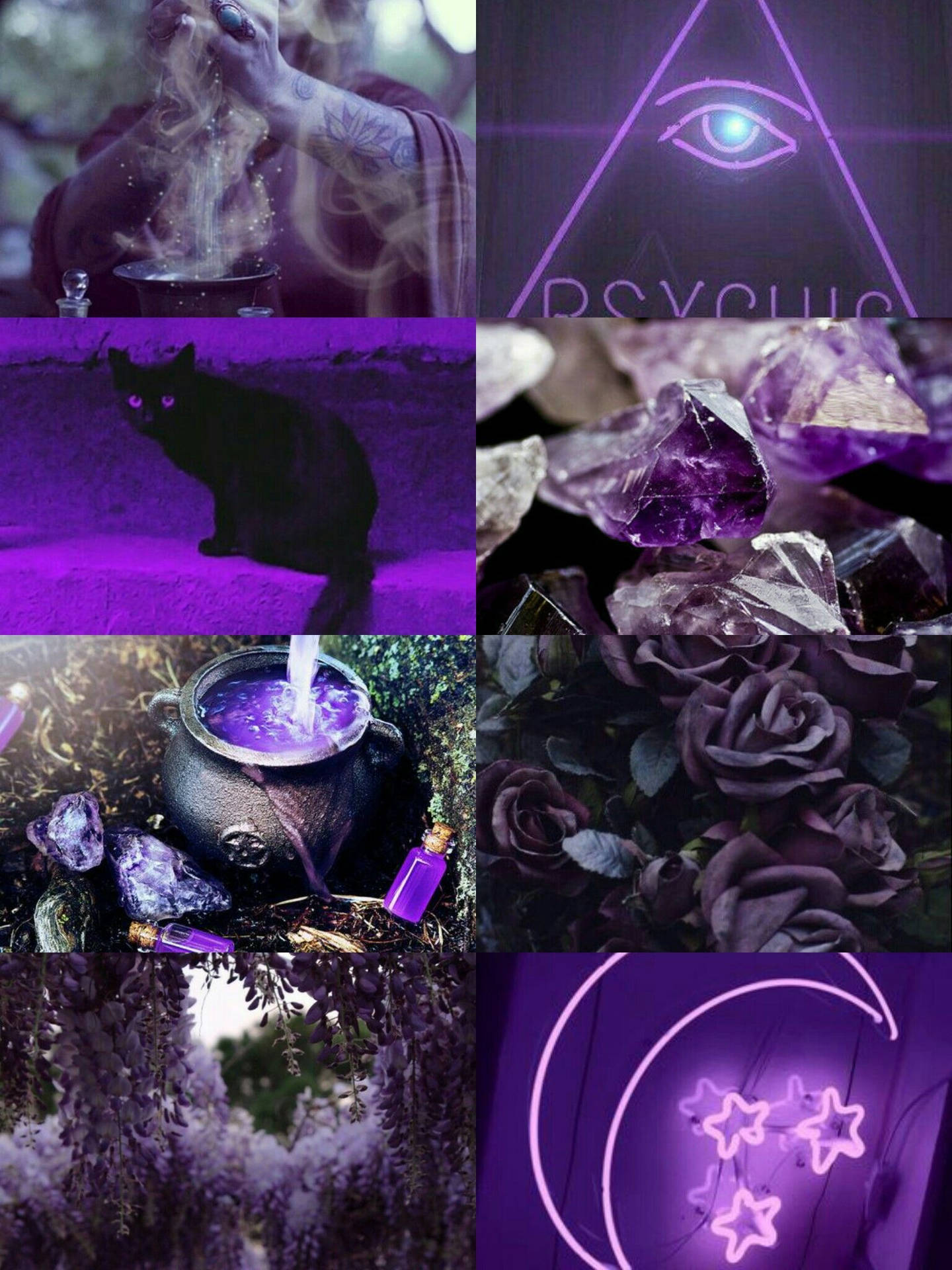 Purple Witchy Aesthetic Background