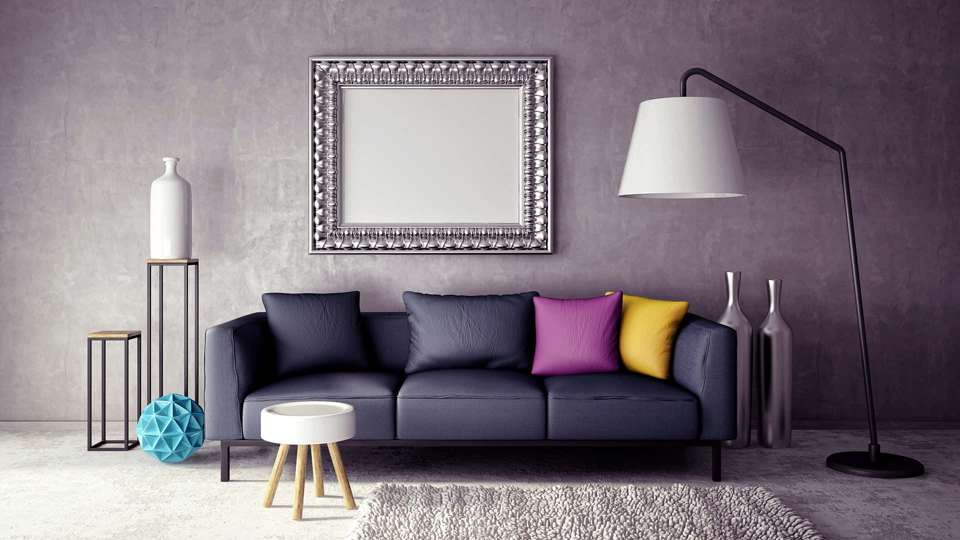 Purplish Gray Interior Background