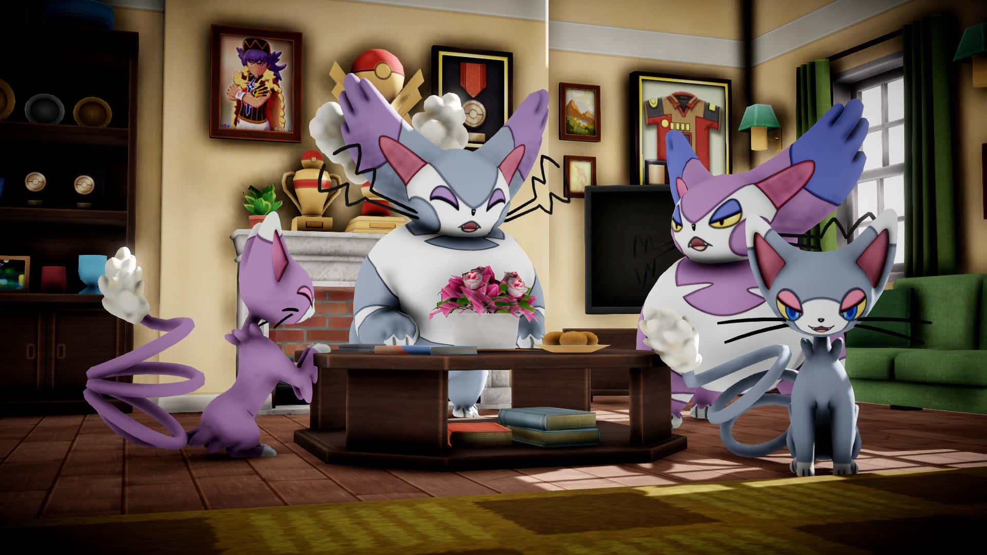 Purugly Mom With Her Adorable Family Background