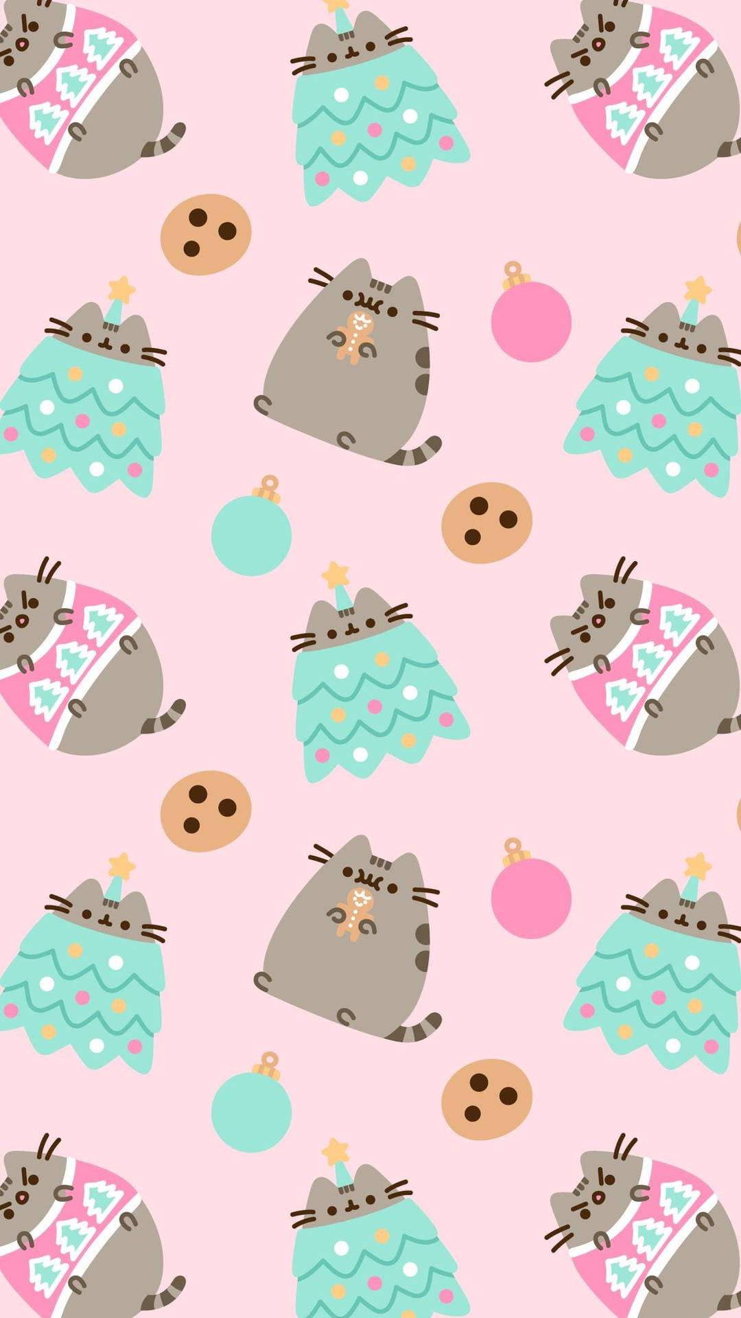 Pusheen Cat Cookie Iphone Background