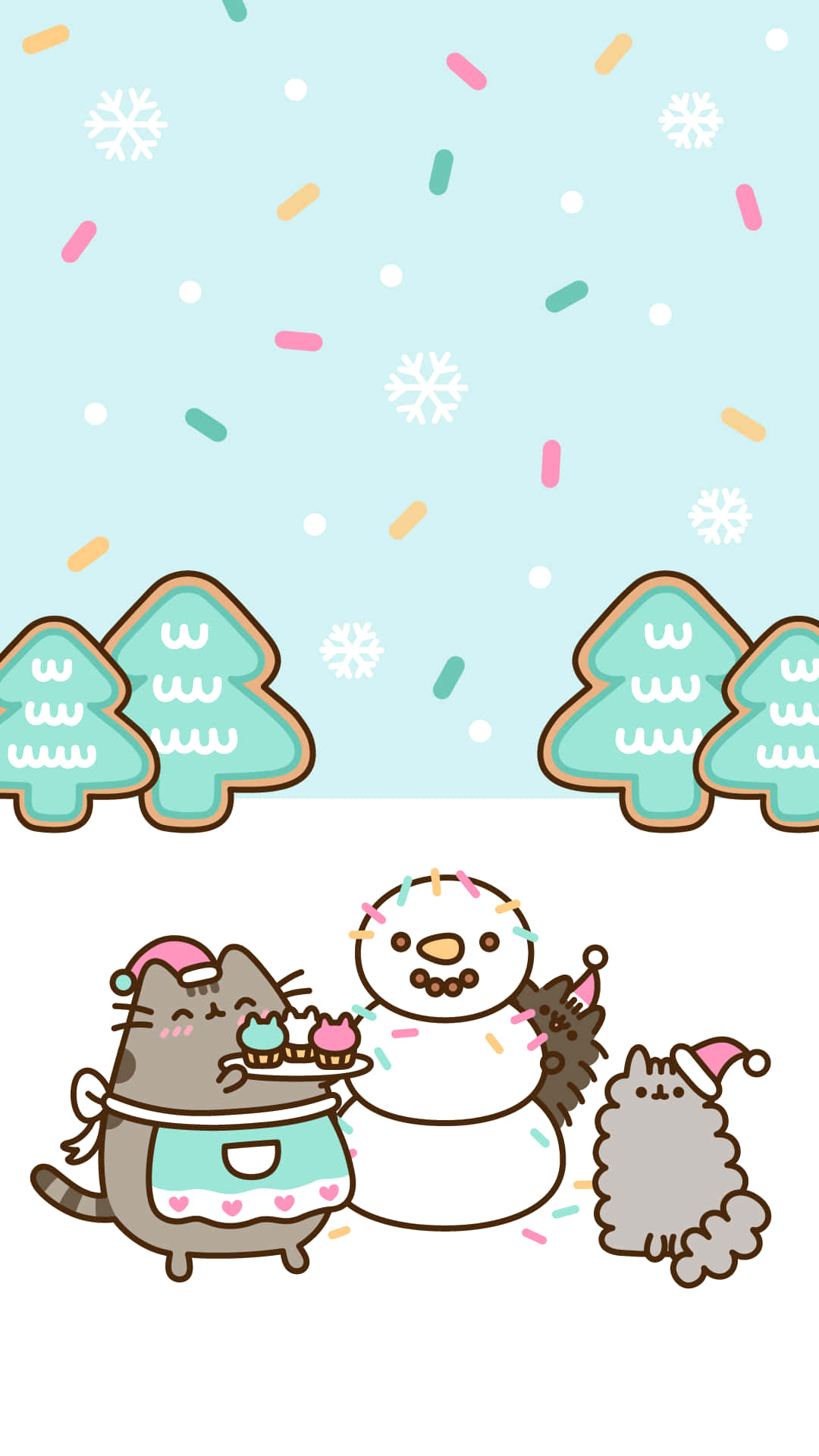 Pusheen Christmas Wallpaper Background