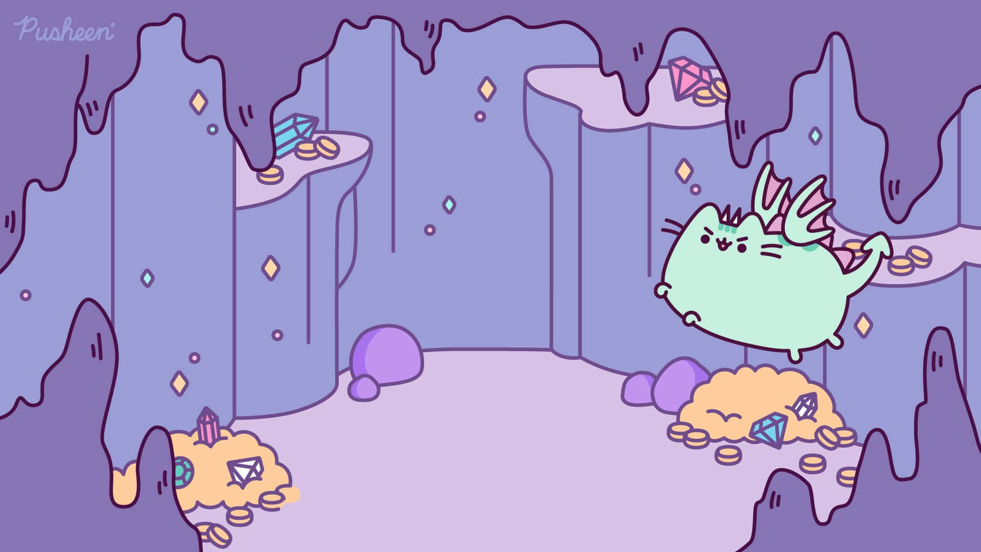 Pusheen Just Plugged In Her New Pc - Now The Fun Can Begin! Background