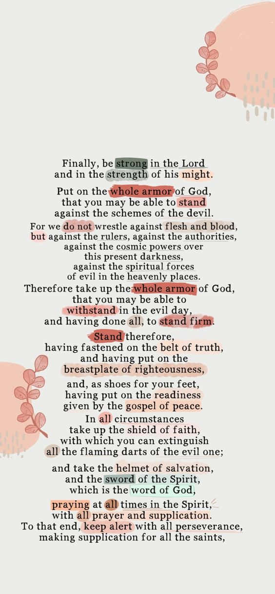 Put On The Armor Of God Background