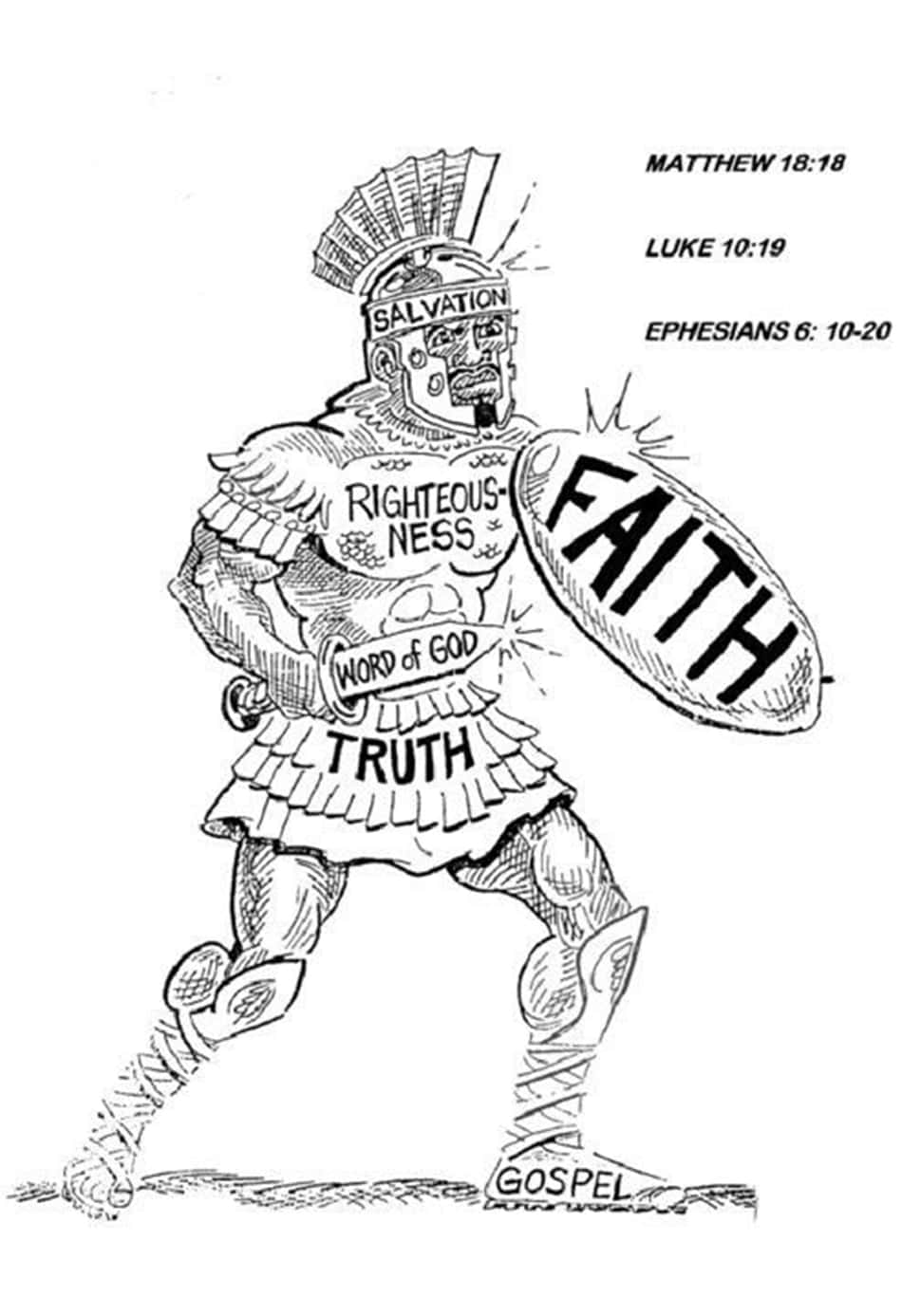 “put On The Full Armor Of God To Better Stand Against The Schemes Of The Devil.” Background