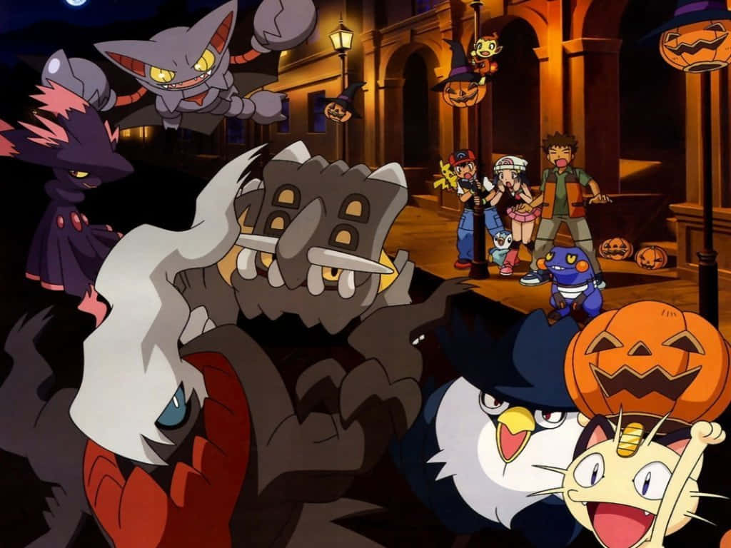 Put On Your Costumes And Join In The Pokemon Halloween Festivities! Background