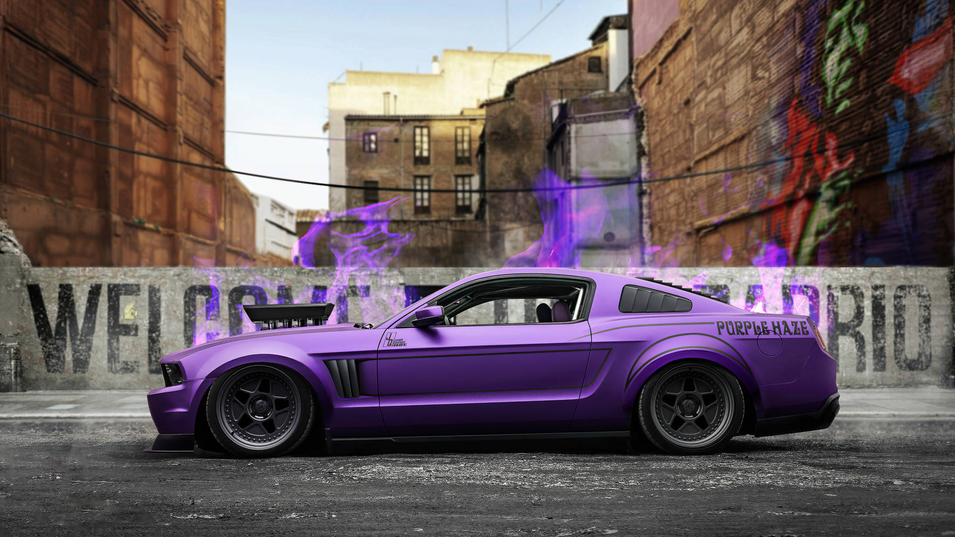 Put The Pedal To The Metal With This Classic Style Mustang Background