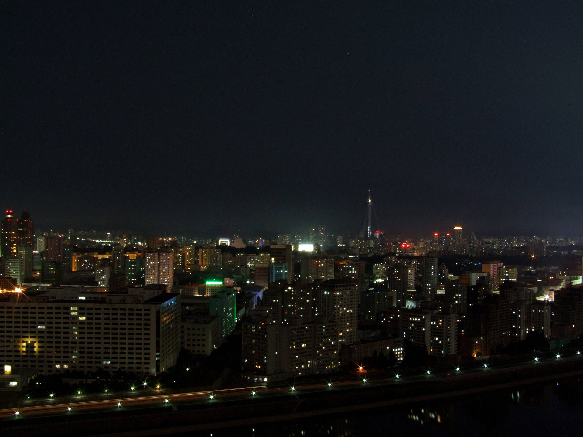 Pyongyang North Korea At Night