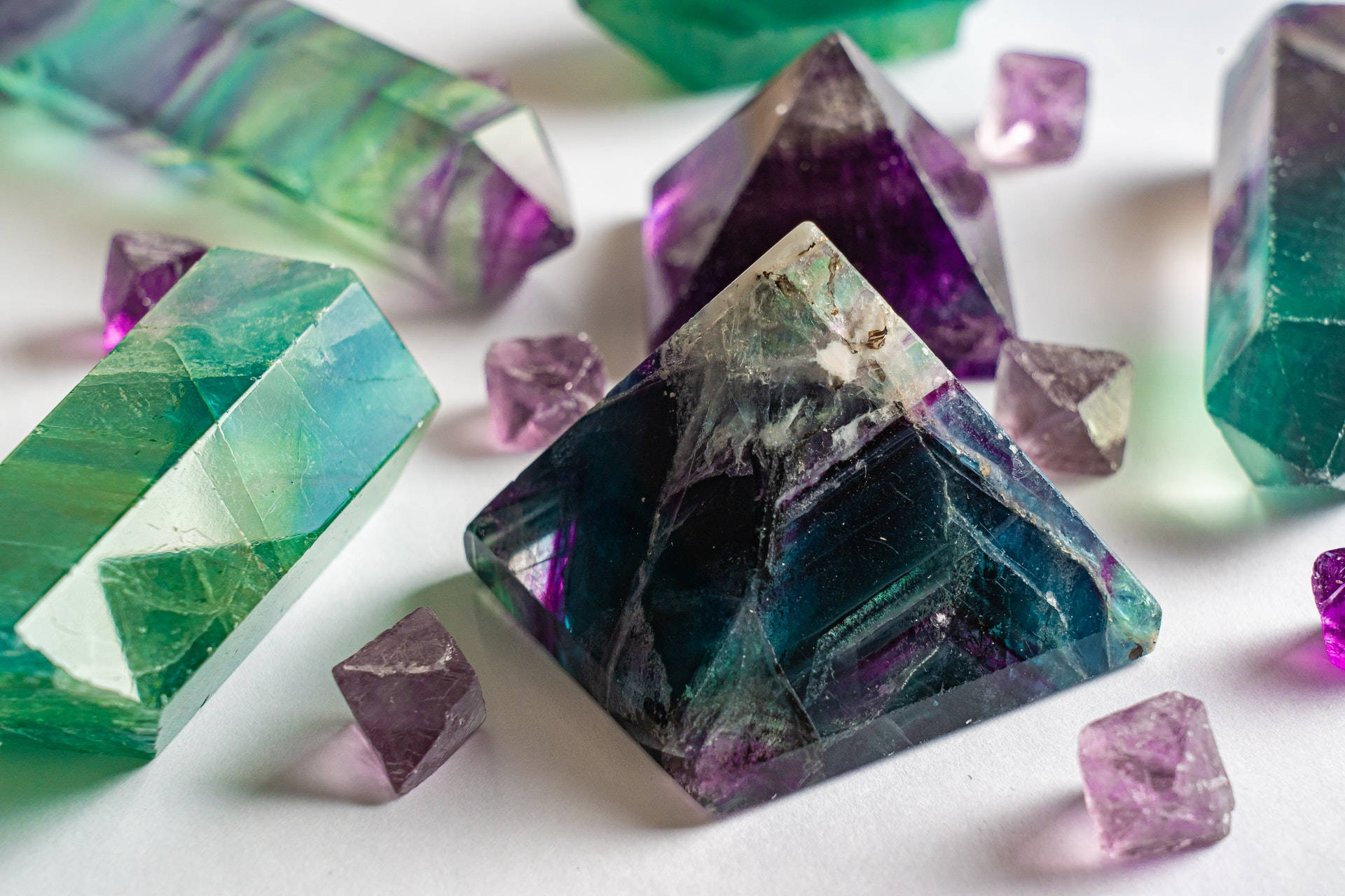 Pyramid Cut Amethyst Background