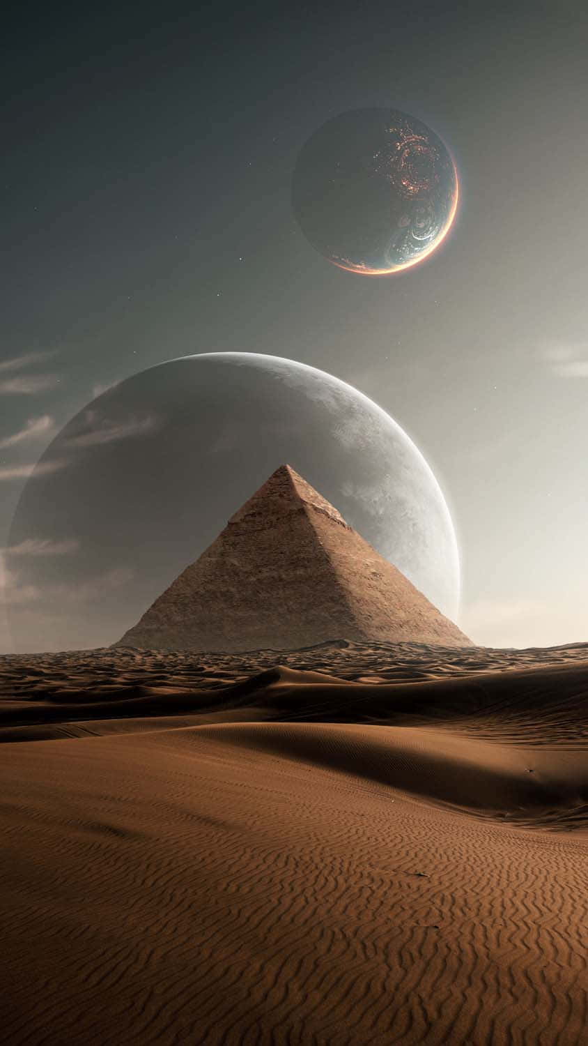 Pyramid Of The Moon And Planet