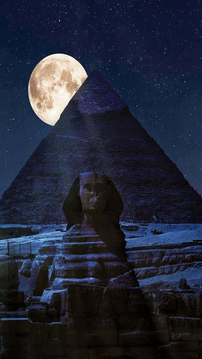 Pyramid Of The Moon At Night