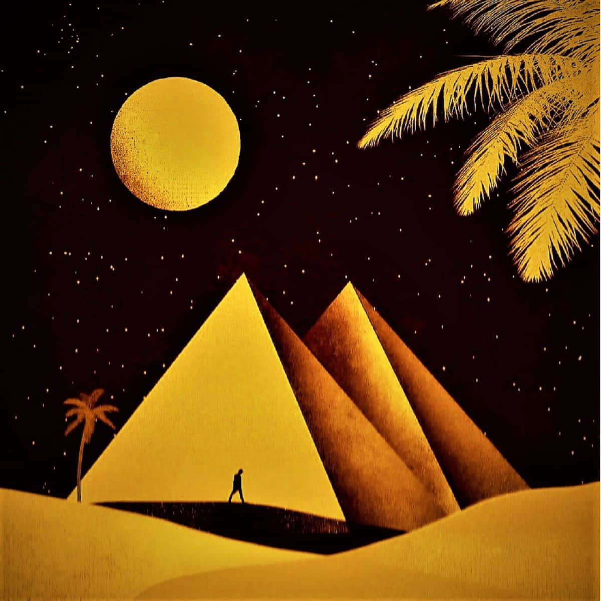 Pyramid Of The Moon Desert Background