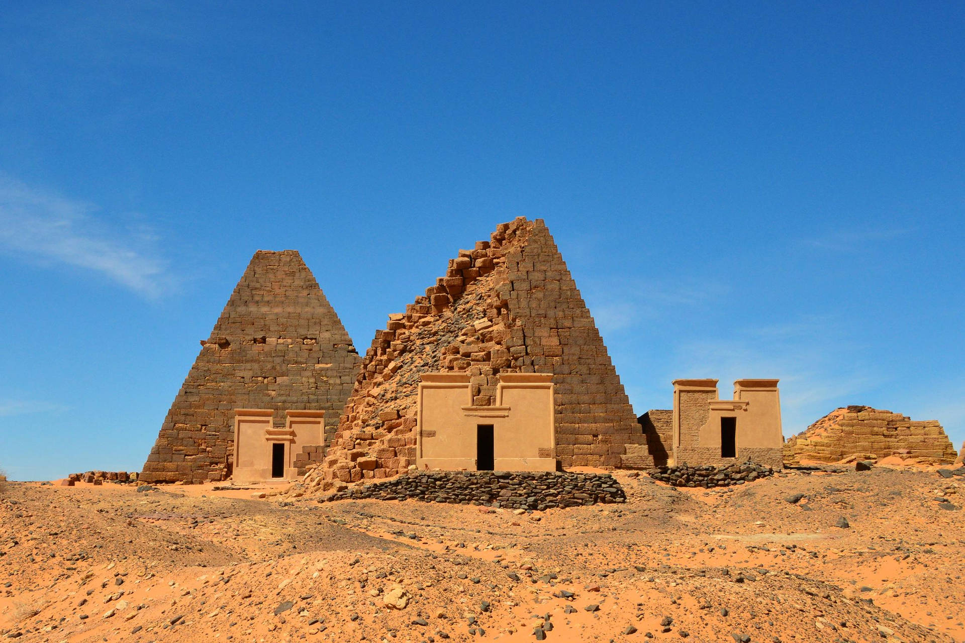 Pyramids In Sudan Background