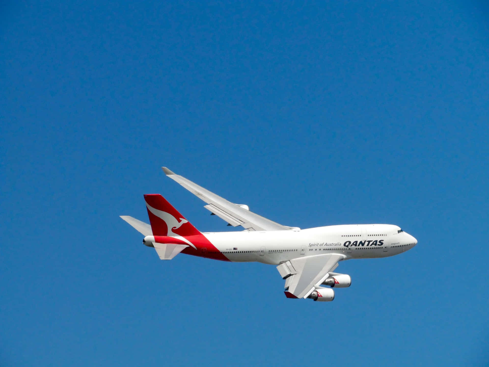 Qantas Airlines Plane 4k Ultra Hd Background
