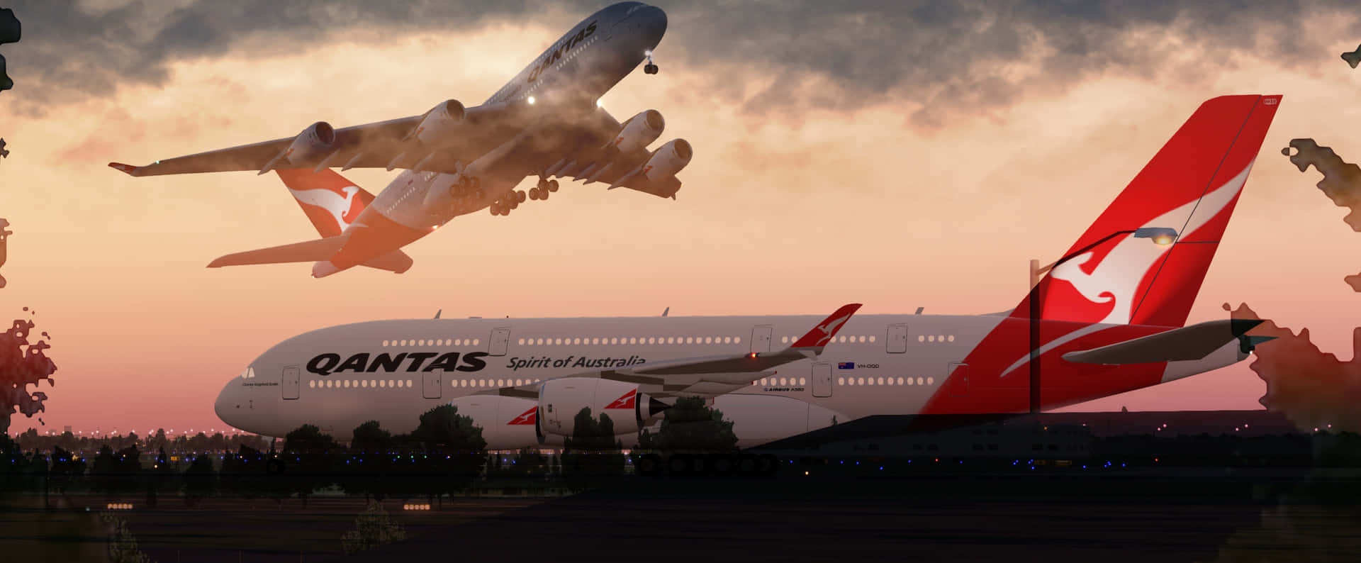 Qantas Airways Boeing 747 Planes 4k Ultra Hd Background