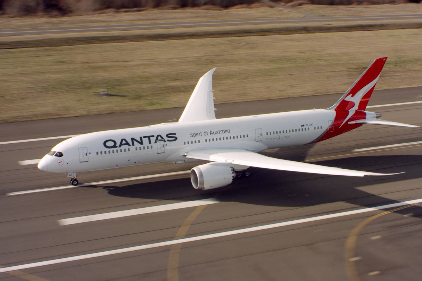 Qantas, The Spirit Of Australia Aircraft In Mid-flight