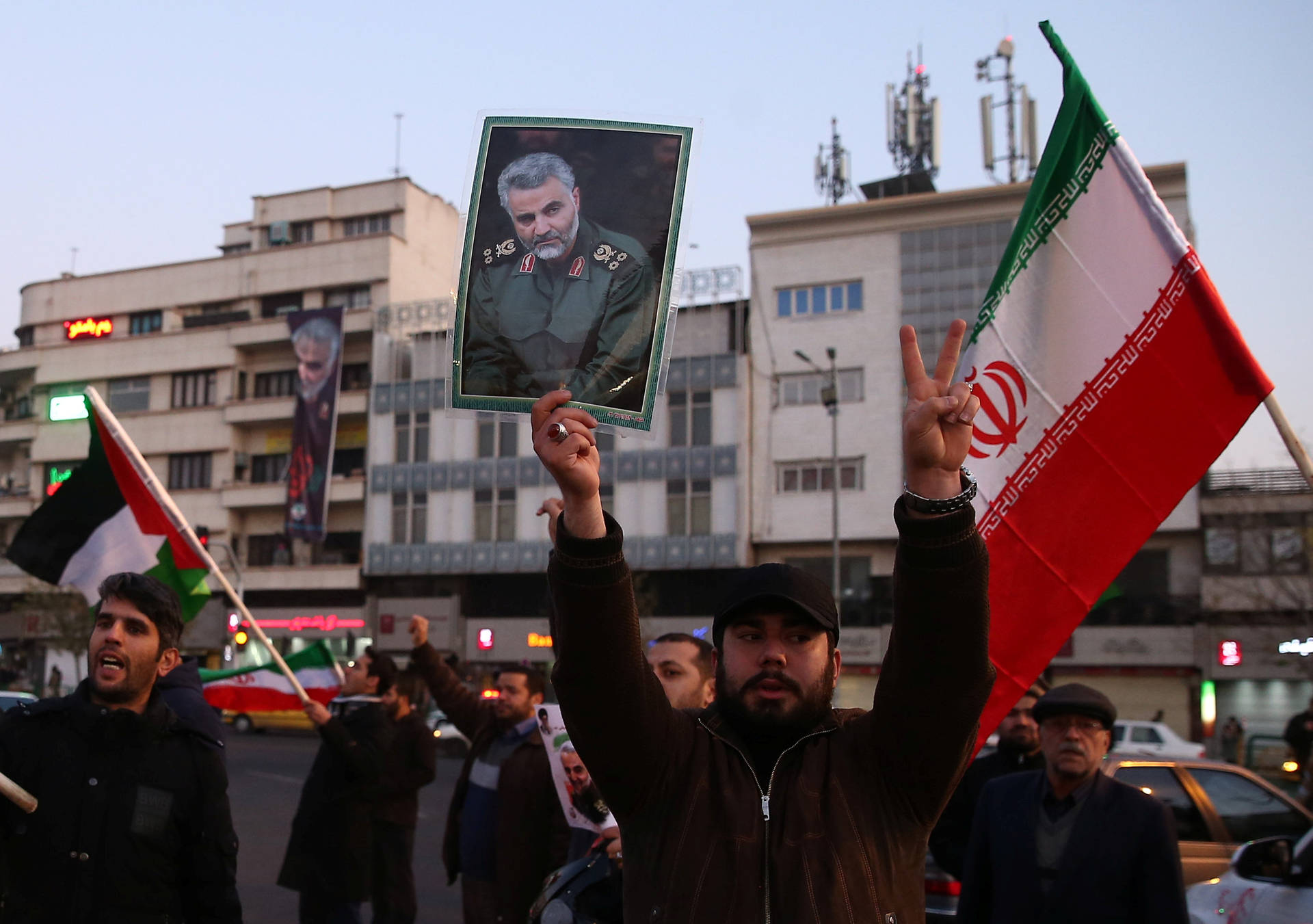 Qasem Soleimani Protest In Iran Background