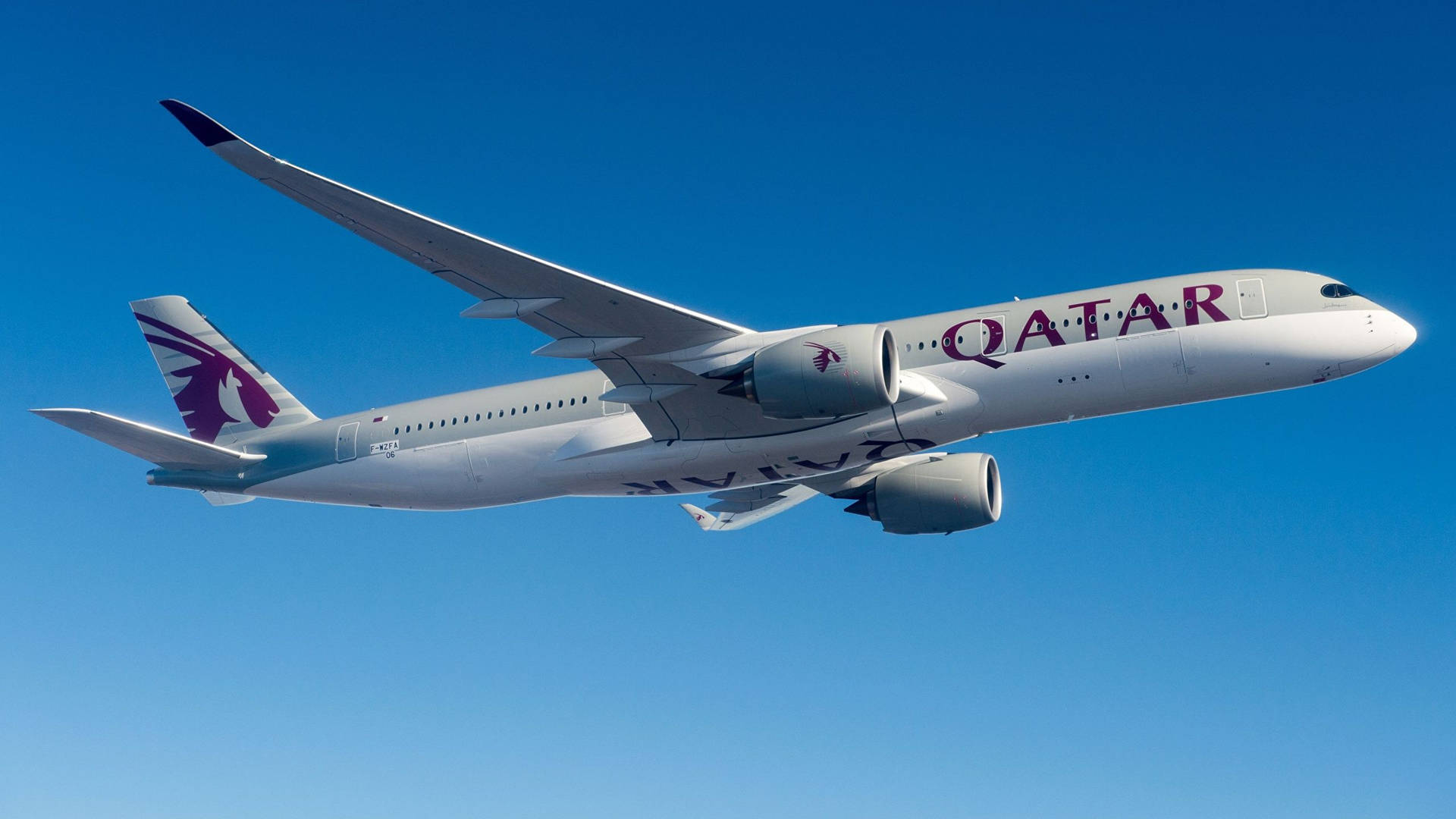 Qatar Airways Aircraft In The Sky