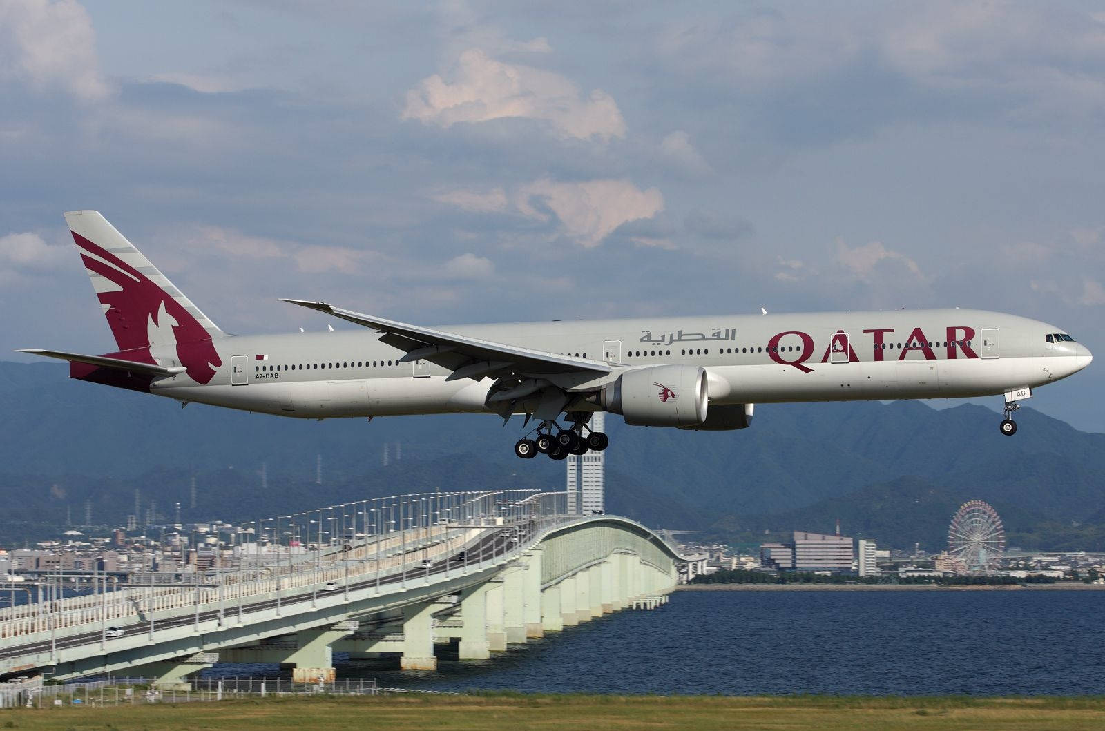 Qatar Airways In The Air Background