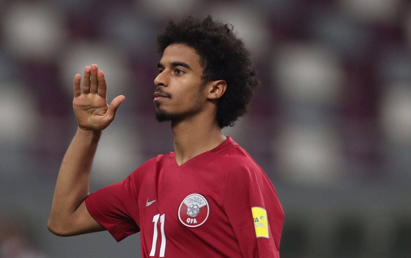 Qatar National Football Team Akram Afif Background