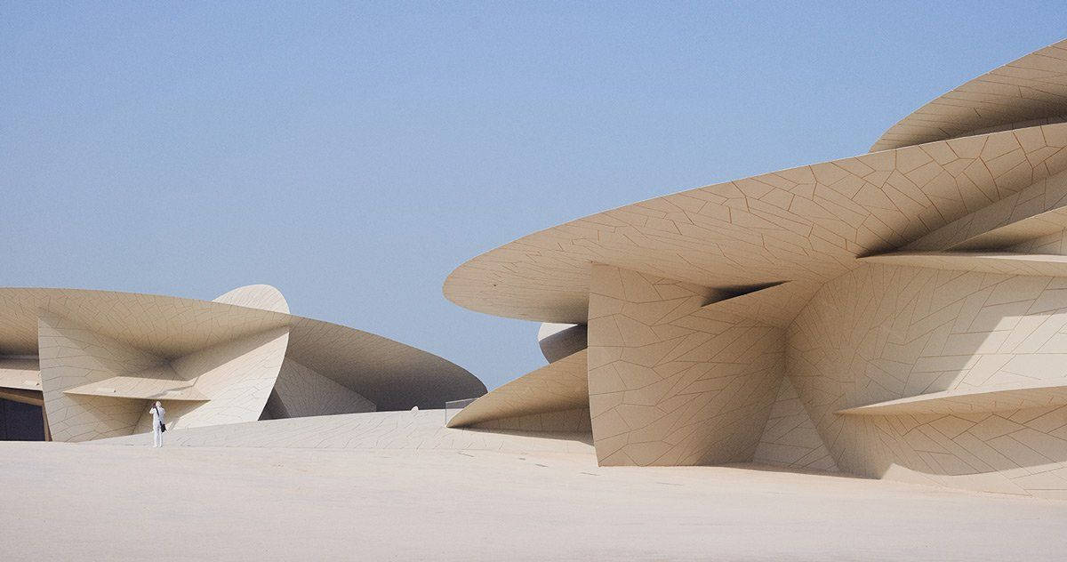 Qatar's Abstract Style Architecture Background