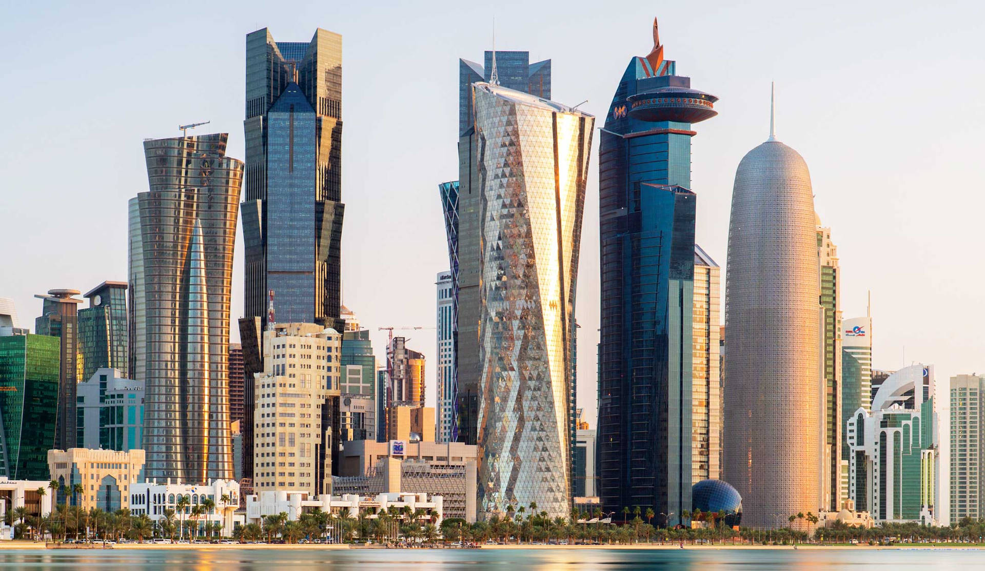 Qatar's Famous Skyscrapers Background