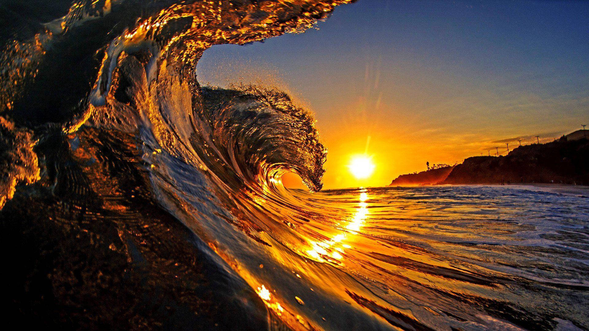 Qhd Sea Sunrise Background