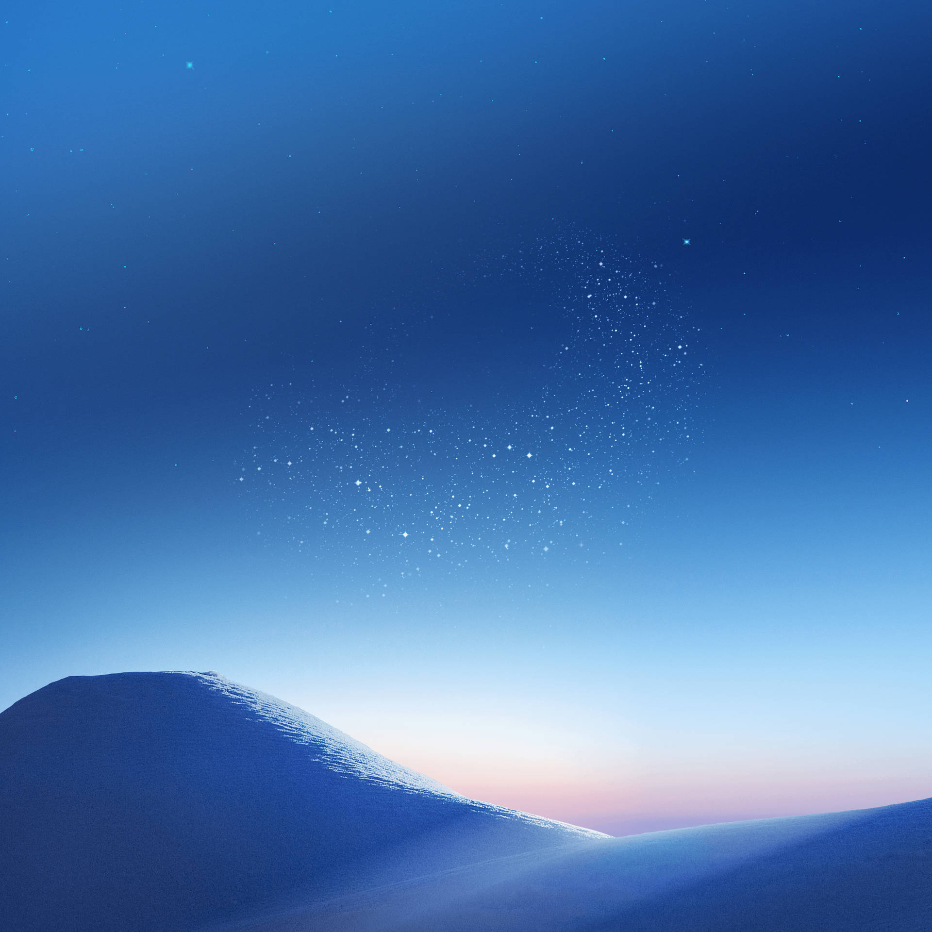 Qhd Snowy Mountain On A Soft Sky Background