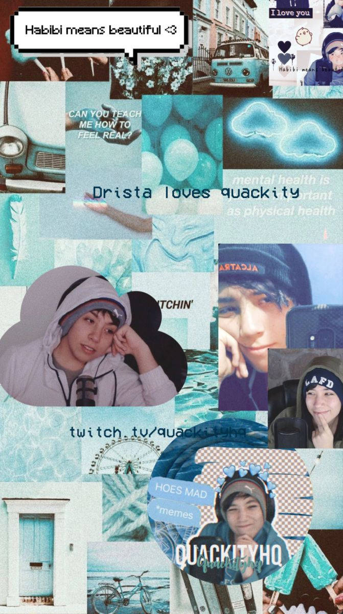 Quackity Aesthetic Ocean Blue Background