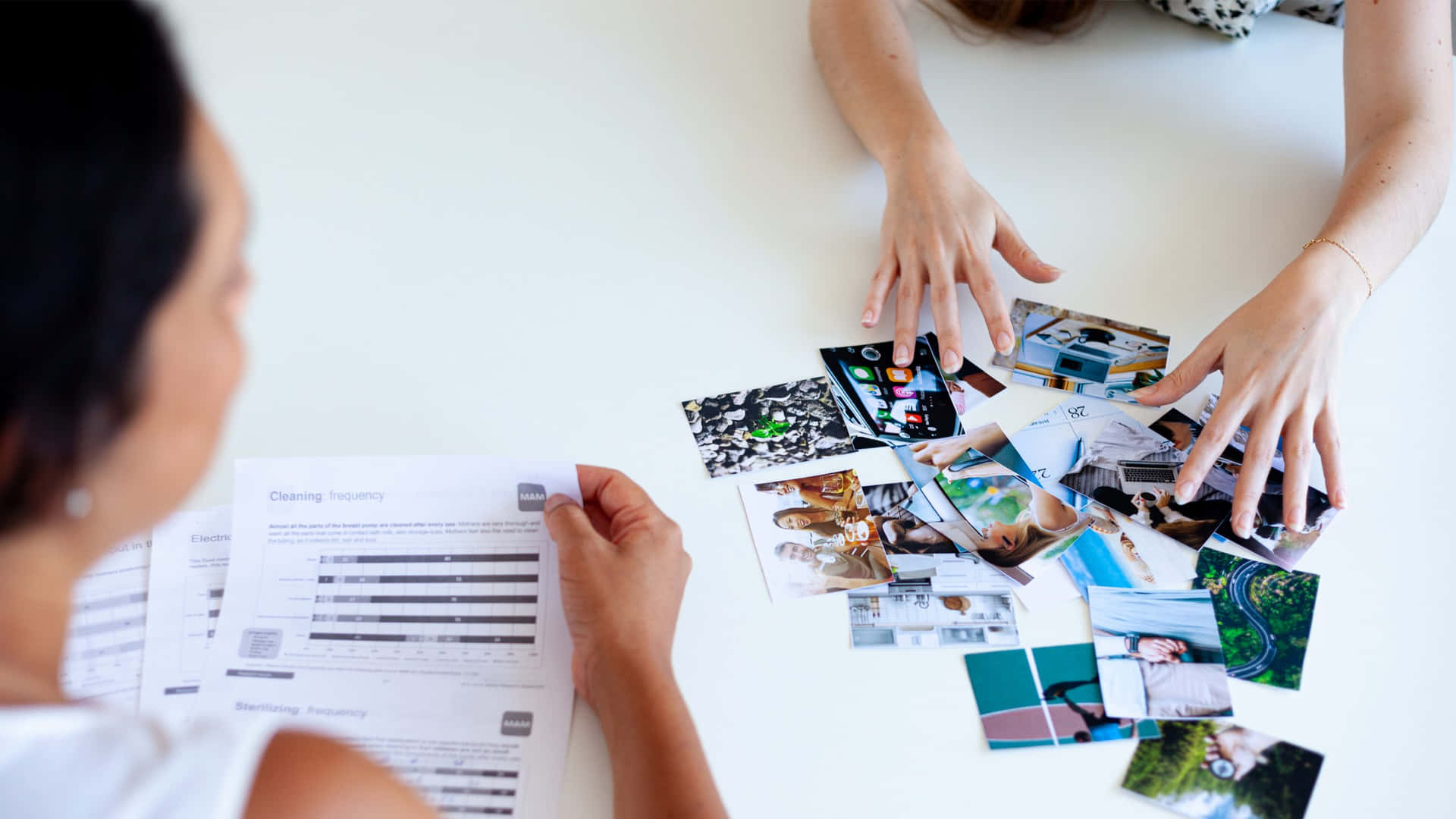 Qualitative Data In Chart And Photos Background