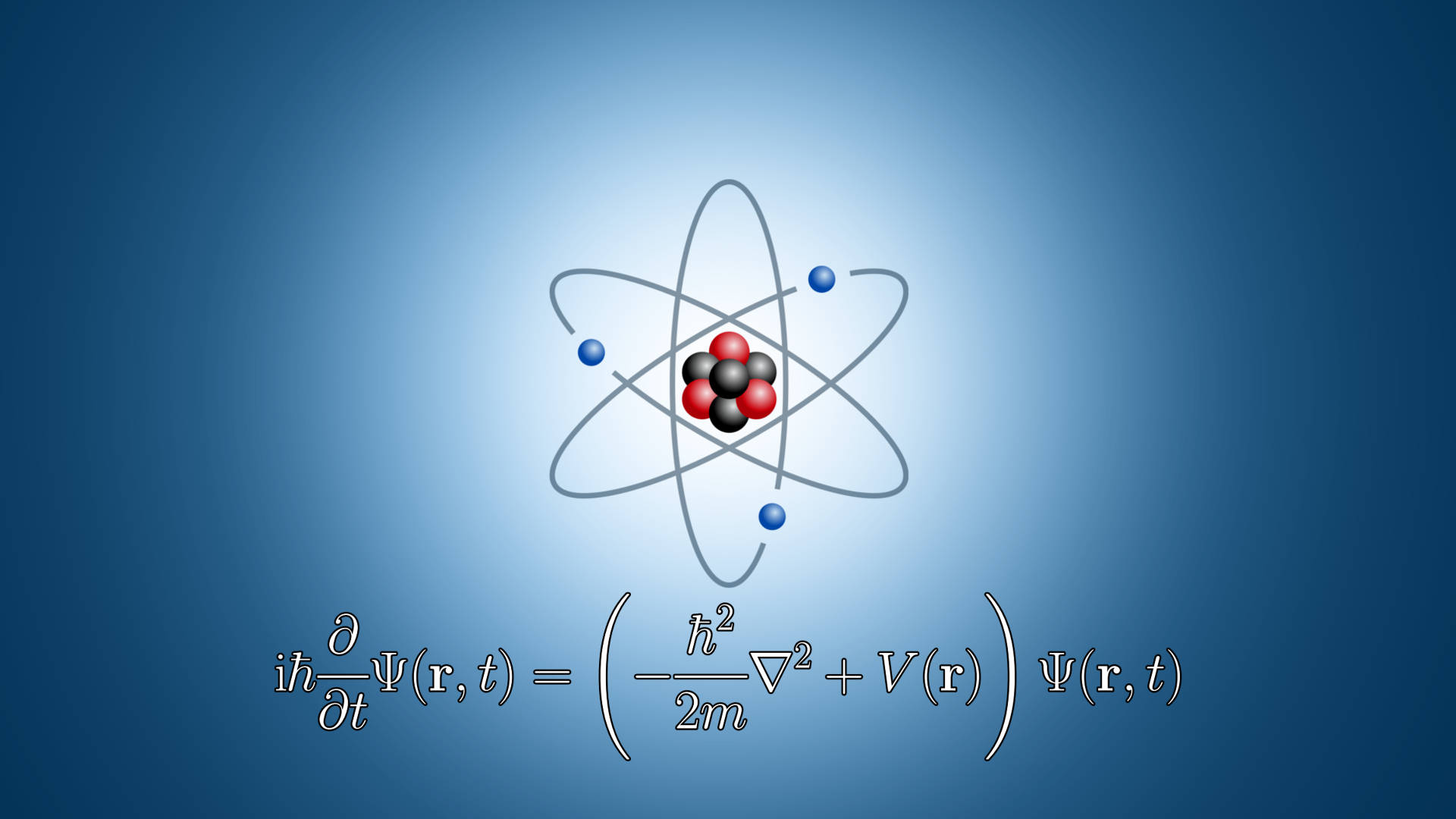 Quantum Physics Equation Background