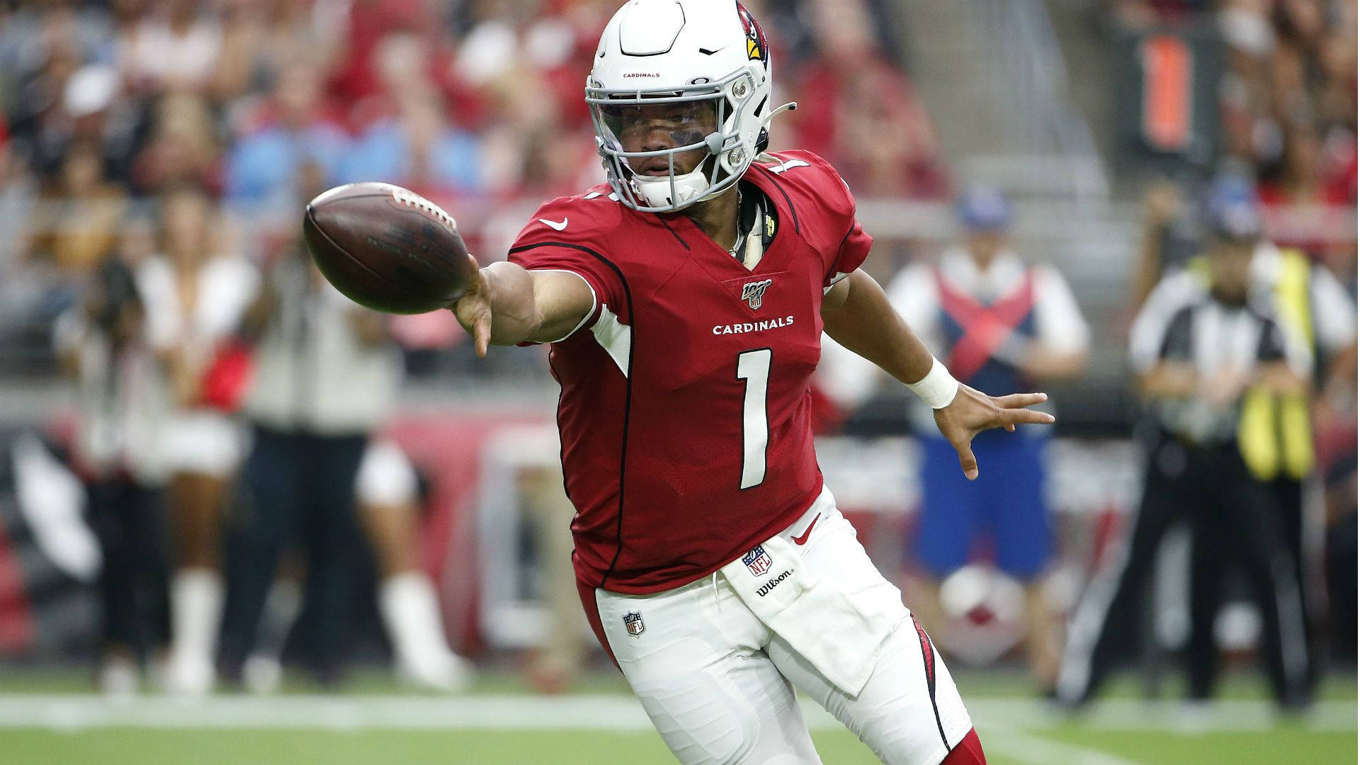 Quarterback Kyler Murray Toss Background