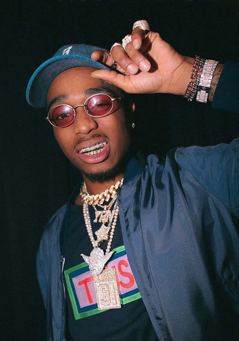 Quavo, The Stylish Maestro Of Hip Hop Background