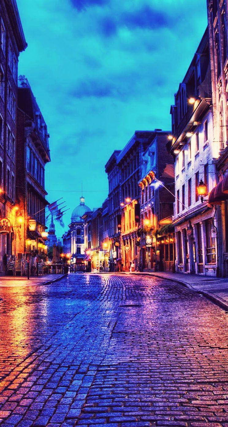 Quebec City Blue Phone Background