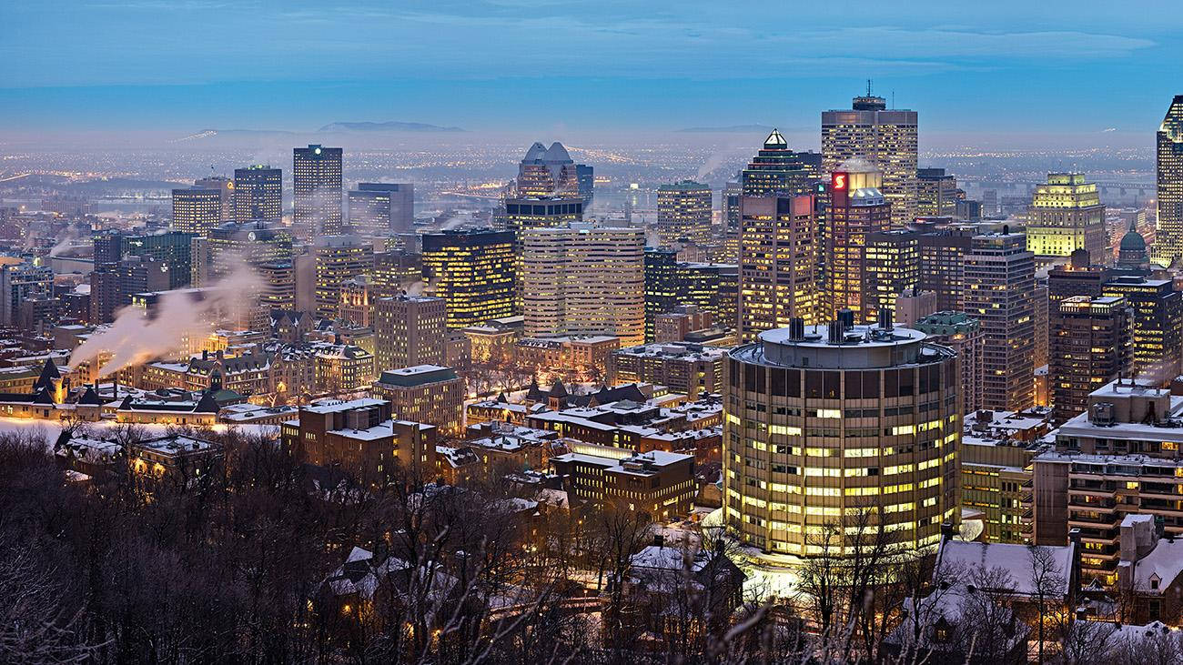 Quebec City Snowed In Background