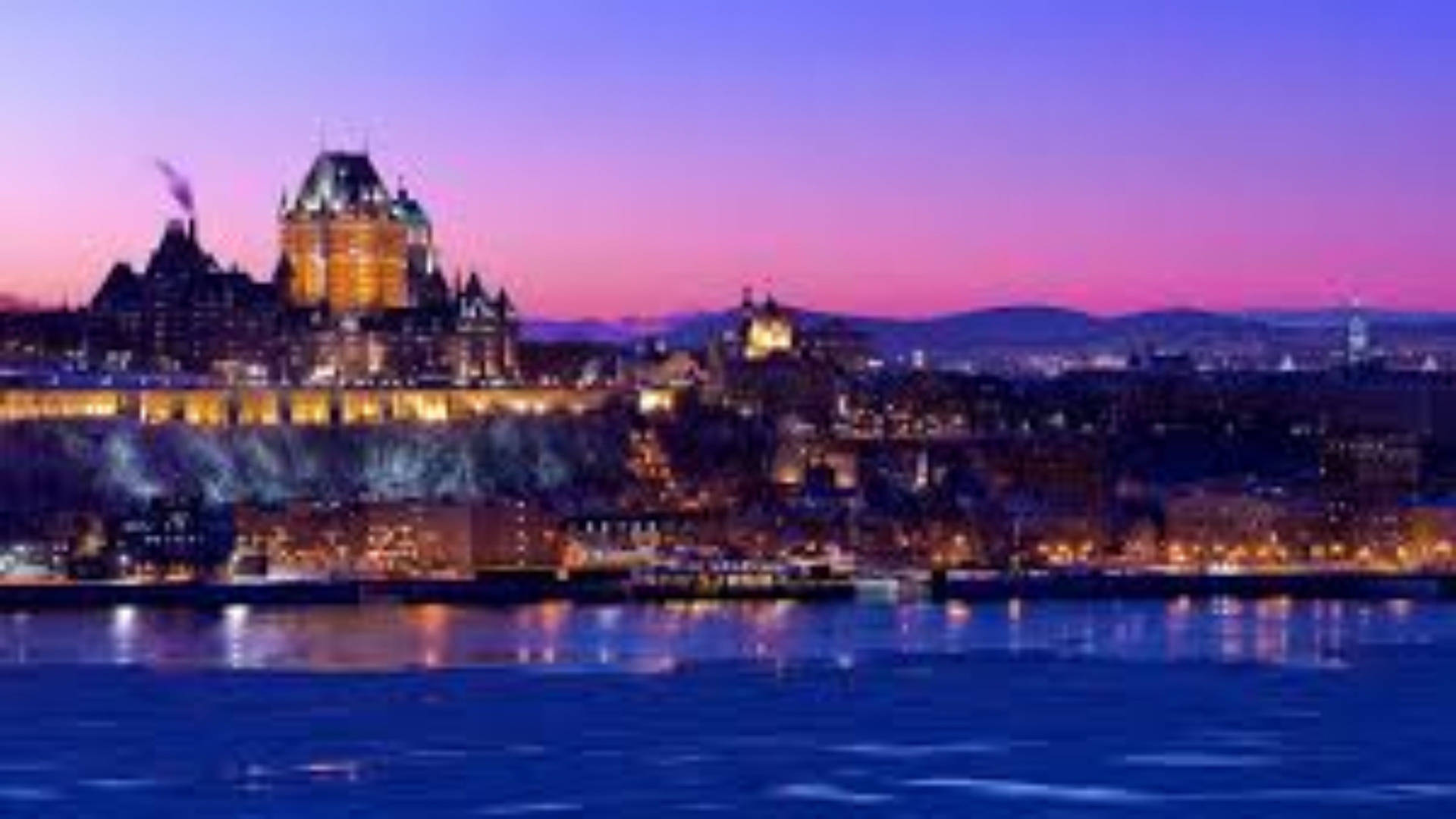 Quebec City Sunset Background