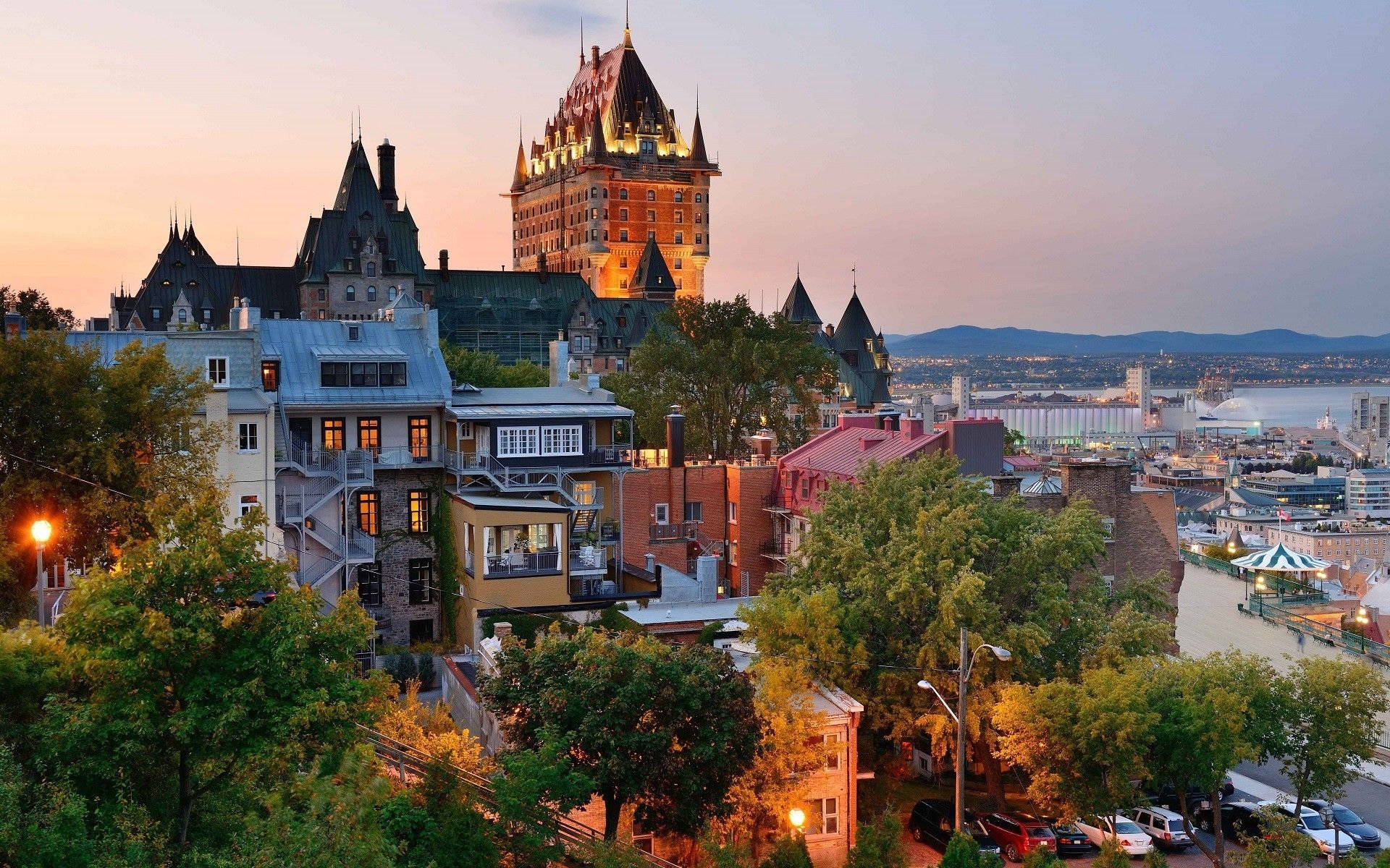 Quebec City Tree Background