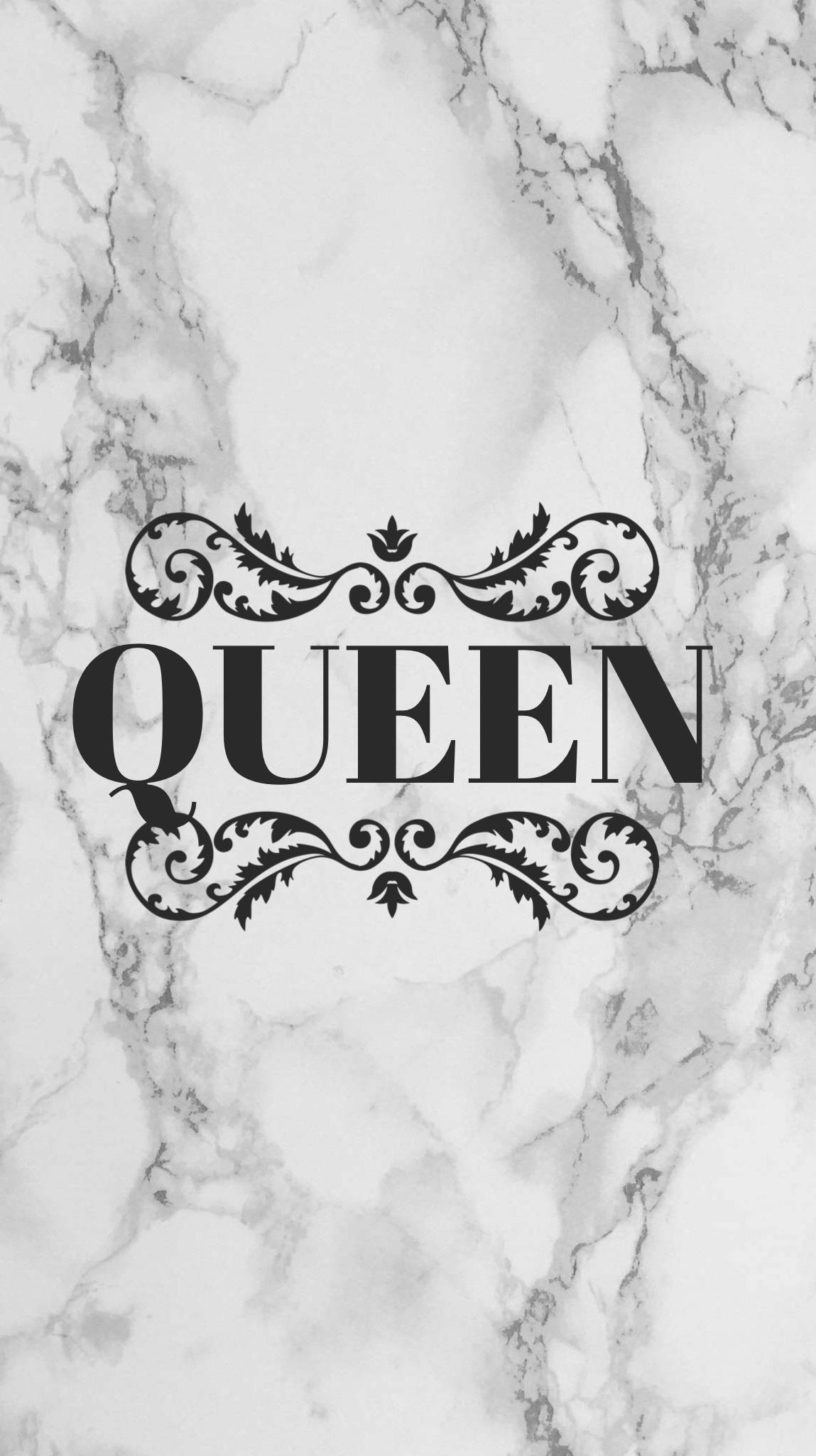 Queen Black White Marble Iphone Background