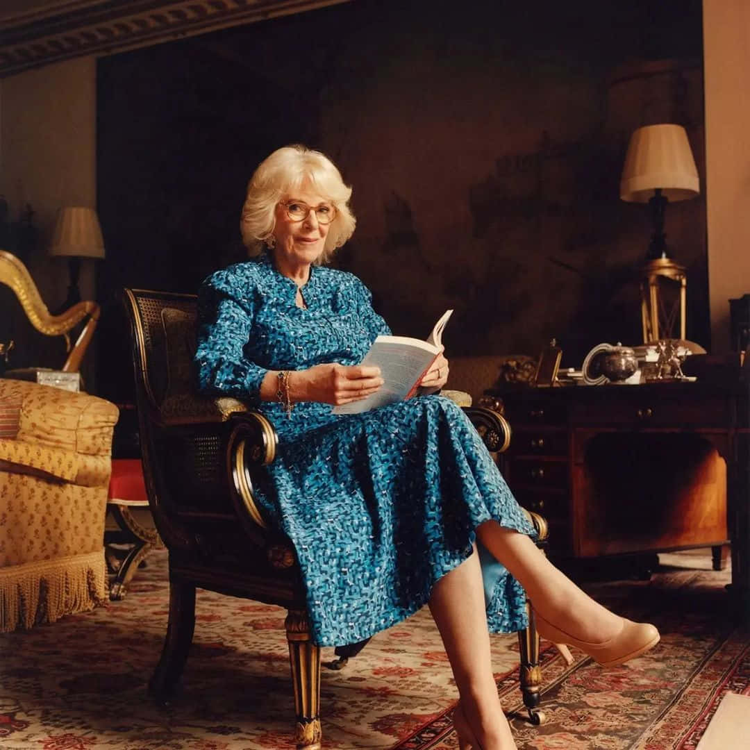 Queen Camilla Posing With Glasses