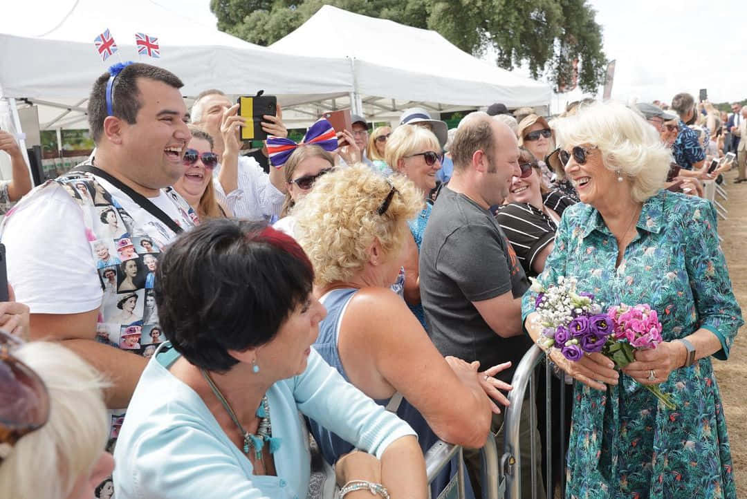 Queen Camilla Speaking With Fans