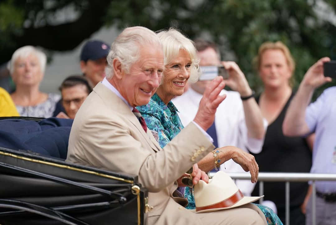 Queen Camilla Waving On Carriage
