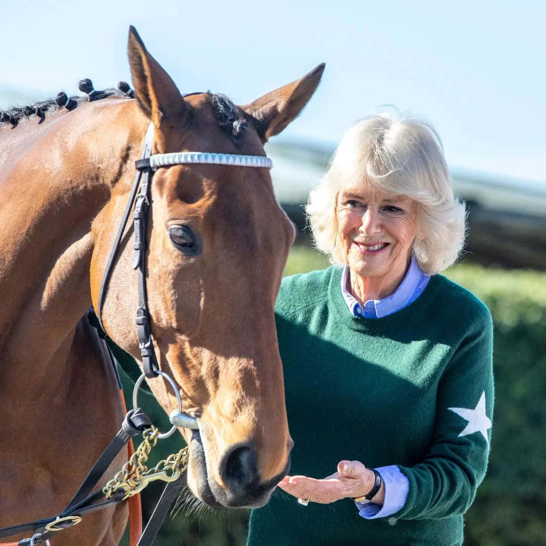 Queen Camilla With Horse
