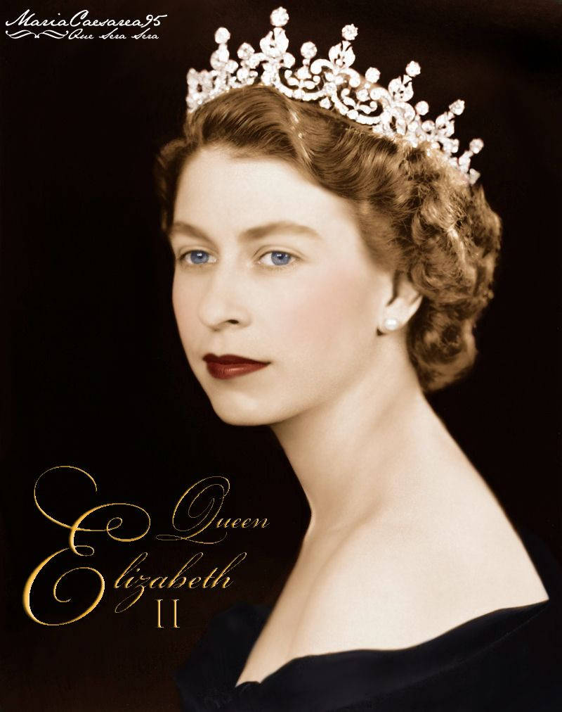 Queen Elizabeth Elegant Portrait Background